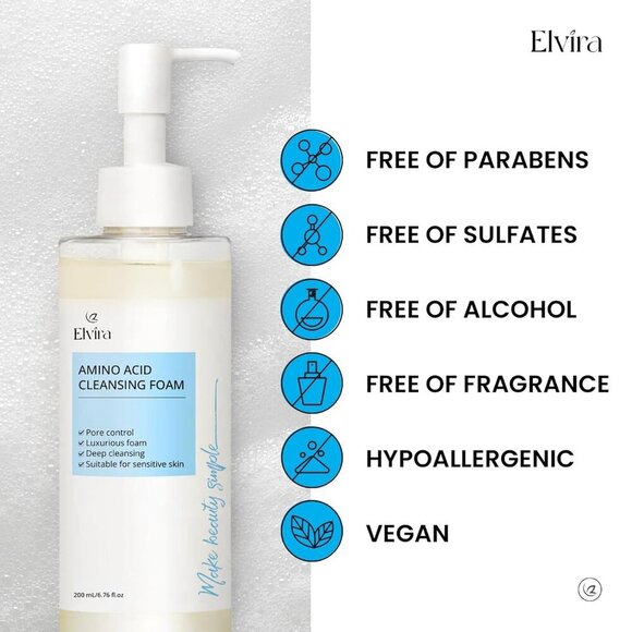 Elvira Amino Acid Cleansing Foam New in Sealed Box - Picture 3 of 14